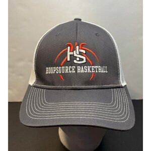 Hoop Source Basketball mesh hat cap 7" snap back Ivory Head Wear 2239N white